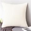 Square Cushion Case Sofa Cover Corduroy Winter Pillow Plush Velvet Home Decor