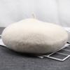 New Women's Korean Style Fashionable Spring Autumn Yarns Beret Hat Solid Color Thickened Warm Vintage Artistic Hats
