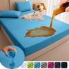 Elastic Band Fitted Bed Sheet Waterproof Bed Mattress Protector Pad Bed Double Couple Bedspread Multi Size Bed Sheet