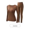 Women's Seamless Long Sleeve Thermal Set with Hyaluronic Acid for Autumn
