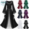 Vintage European Medieval Bell Sleeve Halloween Gown - Long Floor-Length Dress for Women