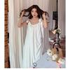 Women's Summer Sweet White Midi Dress Suspender Dresses Holiday Sundress