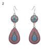 1 Pair Classic Hook Earrings Beads Ethnic Style Tassel Charm