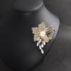 Luxury Fashionable Vintage Charm Cubic Zirconia Flowers Imitation Pearl Brooches for Women Suit Accessories Coat Pins Scarf Buckle Jewelry Gift