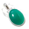 Green Onyx Gemstone Handmade 925 Sterling Silver Jewelry Pendant 1.77" G7D72
