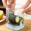 Чашка-слайсер для фруктов из нержавеющей стали, слайсер для клубники с толкателем, быстрое приготовление фруктово-овощного салата, кухонный гаджет