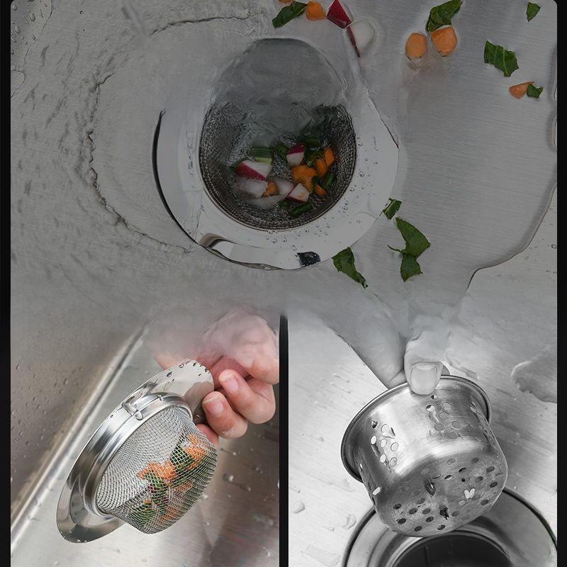 Stainless Steel Kitchen Sink Strainer Anti-Clog Funnel
