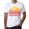 Men’s Vintage Tee Shirt Graphic T Shirt Edinburgh Sunset White