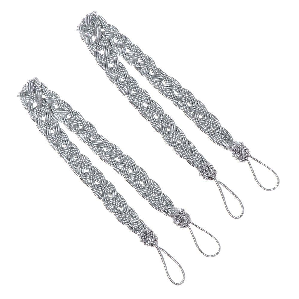 Practical Modern Hold Braided Tiebacks Curtain Holder Rope Satin Voile Strap Tie Backs