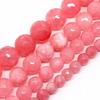 Faceted Pink Chalcedony Loose Round 15 Inch Beads For Jewelry Making 4 6 8 10 12mm Beads