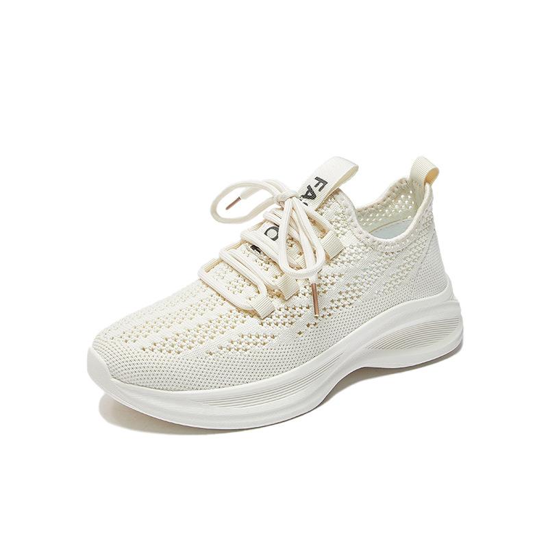 Ins Korean Version of Flying Woven Shoes Summer New Student Sports Shoes Breathable Fitness Running Casual Street Shot F987
