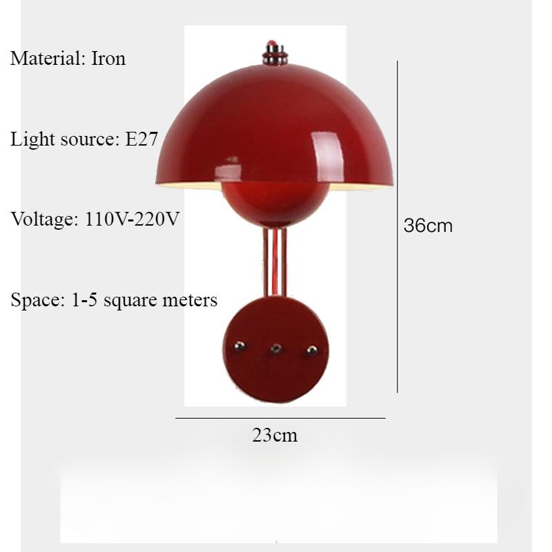 Danish Designer Flower Bud Wall Lamp Bedroom Bedside Lamp Simple Luxurious Decoration TV Background Wall Children Room Wall Lamp