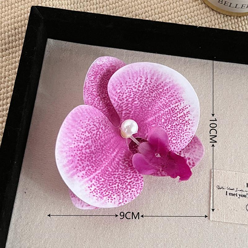 Orchid Hair Clip Sweet Seaside Vacation Bangs Hair Clip Hair Accessories For Women Girls Flower Shaped Headwear
