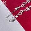 925 Sterling Silver Heart-shaped AAA Zircon Bracelet Fashionable Wedding Jewelry