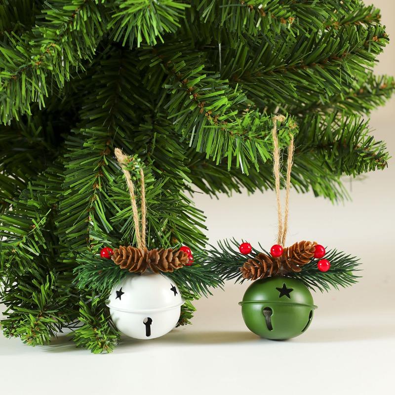 New Christmas Bell Door Hanging Bell, Red Fruit Pinecone Wind Chime, Christmas Tree Hanging Piece, Christmas Decoration