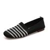 2024Plus Size Women Casual Ballet Flats Shoes Square Toe Slip On Flat Heel Anti Skid Loafers Stretch Knit Fabric