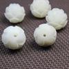 1pc Hand Carved Lotus Shape Loose Beads DIY Charm Jewelry Floral Spacer Beads