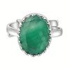 Natural Emerald Ring, 925 Sterling Silver, Astrological Ring For Men & Woman