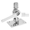 Marine VHF Antenna Mounts Polished 316 Stainless Steel Adjustable Ratchet Antenna Base Mount for Boat 1 Inch Antenna