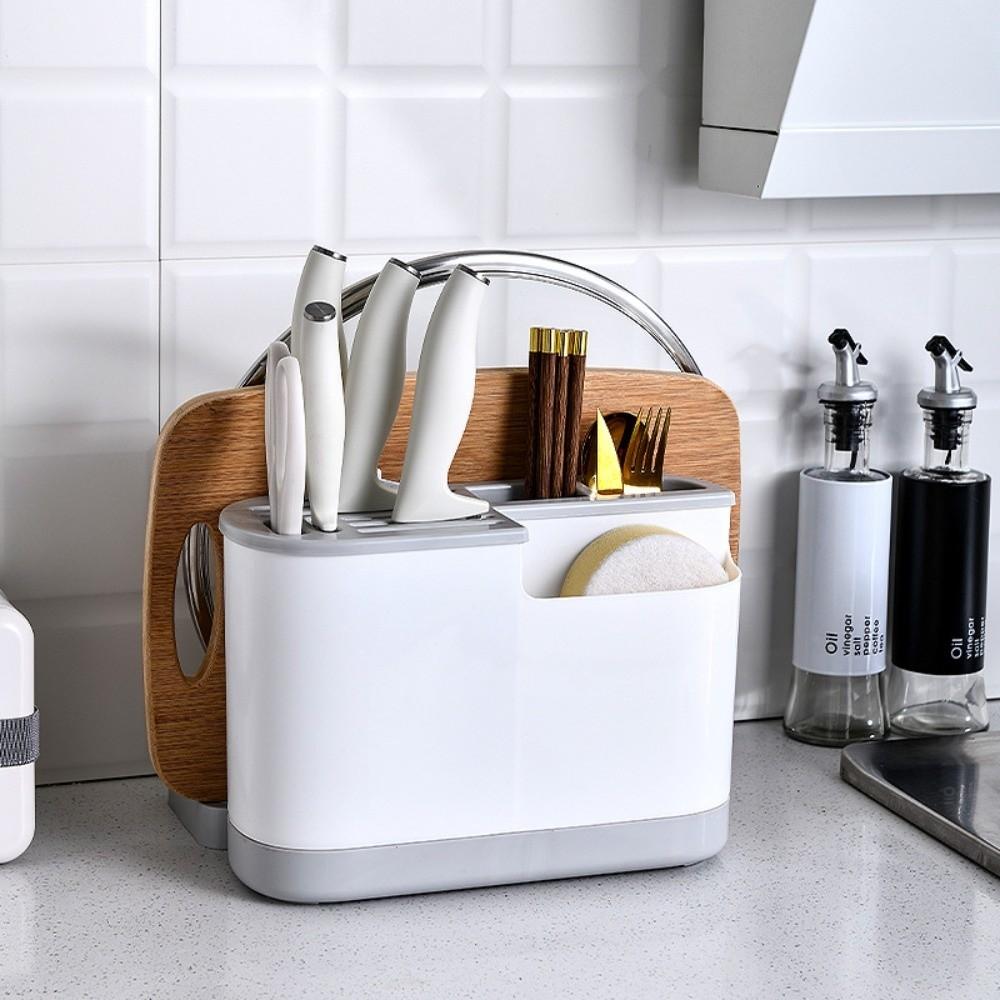 Компактный многофункциональный держатель для кухонных приборов большой вместимости со встроенным органайзером-сушилкой. Кухонная утварь