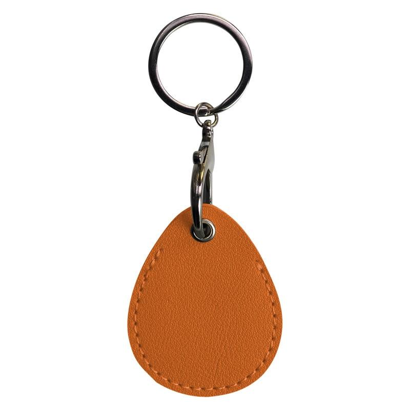 PU Leather Card Holder Keychain Key Ring Door Lock Access Tags ID Card Case Keychain Access Card Bag Key Tag Ring