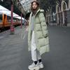 Women's Mid-Length Thickened Cotton-Padded Over-the-Knee Coat, 2023 Winter Korean Style, Slim Fit for Female Students.