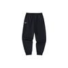 Training Series Solid Color Mid Waist Cuffed Loose Knit Sports Pants Women Bottoms Basic-Black 162347316-1