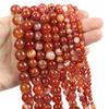 Natural Stone Beads Red Agate Beads For Jewelry Making DIY Bracelet