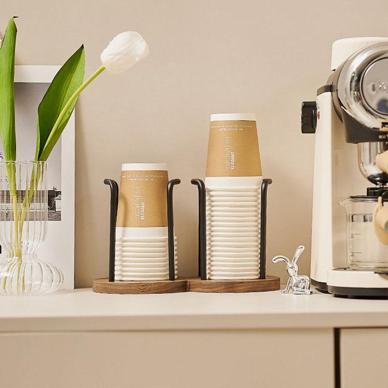 BAKALA 1pc Paper Cup Holder, Disposable Cup Dispenser, Household Cup Organizer, Cup Storage Rack For Bathroom Kitchen Countertop
