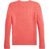 Polo Ralph Lauren FW24 Solid Color Crew Neck Cable Knit Small Pony Embroidered Slim Fit Long Sleeve Sweater Women Sweater Rose-Red WMPOSWENC021014-999