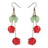 Skull Cherry Earrings/Red Skulls Earrings/Halloween Earrings/funky Spooky Quirky earrings/Nickel Free