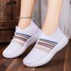 Women's Shoes Casual Shoes New Large Size Breathable Single Shoes Flying Woven Lightweight Shoes Women's Soft-soled Simple Mesh Shoes