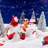 1Pc Year Gift Home Decoration Kawaii Christmas Figurines Miniature Santa Claus Snowman Micro Landscape Ornaments