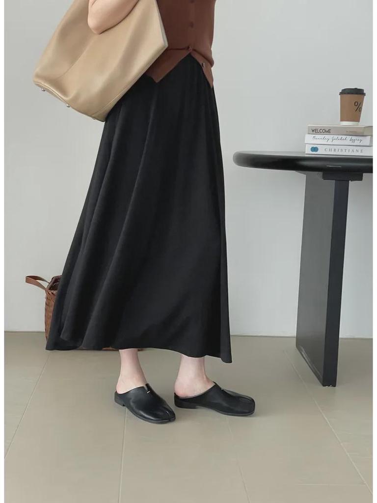 Taochuan High-Waisted 2024 Autumn Drape Skirt for Women - Slim Fit, Hip-Covering, Long Style (YL660)