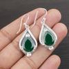 Green Onyx Faceted Earrings, 925 Solid Sterling Silver Gemstone Jewelry, Handmade Earrings, For Thanksgiving