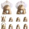 1 комплект Halo Crown Angel Feather Wings головной убор Halo Goddess головной убор KC головной убор аксессуары для головных уборов Готическая Лолита