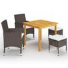 Day and Night - Day and Night Brown 5-Piece Garden Dining Set
