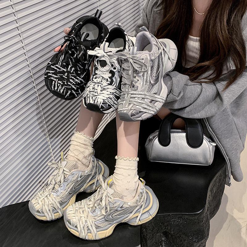 Popular 2025 Summer New Fashion Versatile Niche Thick-soled Muffin Shoes Straps Breathable Sports Casual Shoes Dad Shoes