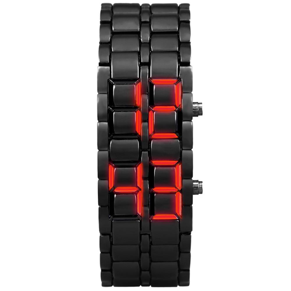 New Iron Samurais Plastic Bracelet Watch LED Digital Watches Hour Men Women