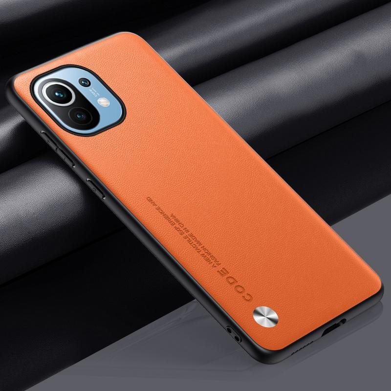 Luxury PU Leather Case For Xiaomi Mi 11 Mi11 Back Cover Matte Silicone Shockproof Full Protection Phone Case For Xiaomi 11 5G