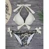 2024 New European & American Bandage Bikini Split Set - Women's Swimwear