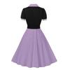Women's Polka Dot Swing Dresses Lapel Buttons High Waist Belt Slim Fit Short Sleeves Summer Dress Office Work Casual Wear Vintage Outfit