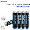 1.5V AAA LI-ion Rechargeable Battery AAA 3A USB Charging Lithium Batteries With USB Cable For Remote Control Mouse Toys
