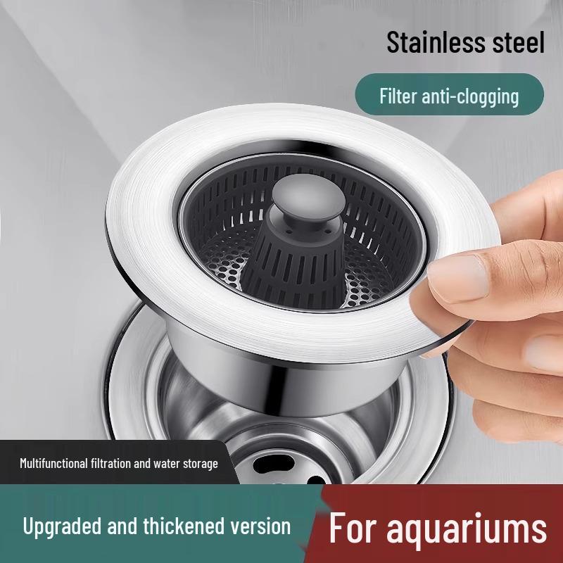 Durable Kitchen Sink Pop-up Basin: Insect-Proof, Leak-Proof, Odor-Proof, Anti-Clogging Vegetable Washing Net.