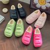 Winter Waterproof Cotton Slippers Warm Women's Thick Bottom Indoor Home Comfort Home Non-slip Couple Fluffy Slippers Men