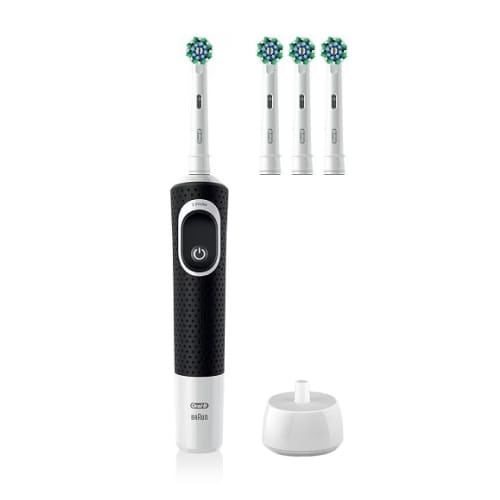 Braun Oral-B Electric Toothbrush Everywhere Clean Trial Product D1004432BK Main Unit (D1004132BK) & Replacement Brush (3 Multi-Action Brush) Set Oral-