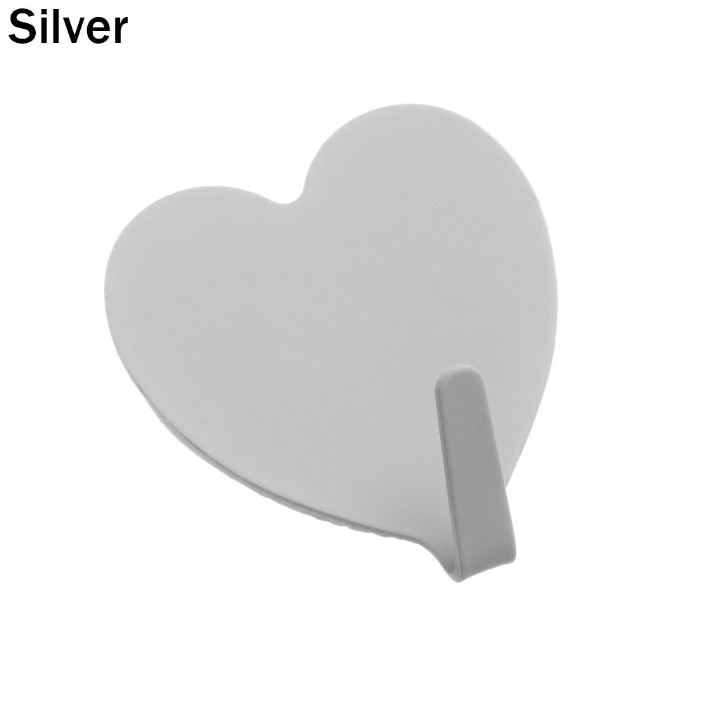 Supplies Heart-shaped No Trace Strong Adhesive Storage Racks Hanger Hooks Wall Hook Key Holder