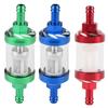 Metal Glass Inline Gas Oil Fuel Filter 8mm Thread Replacement for Motorcycle