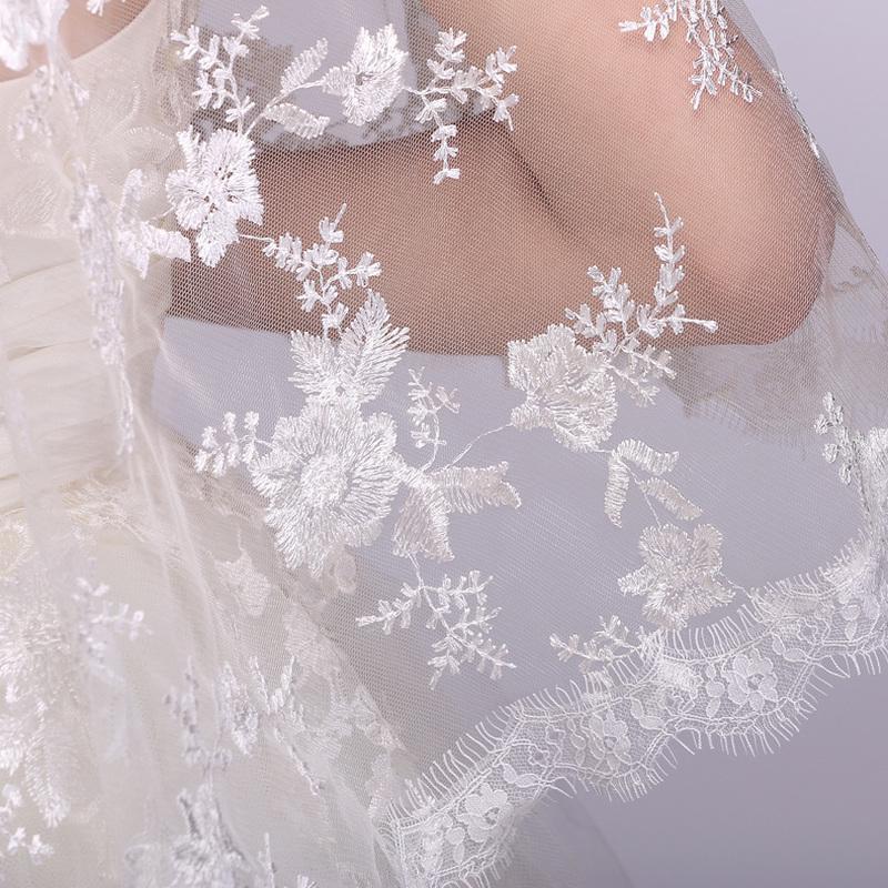 Summer Beige Wedding Lace Appliques Shrug Shawl