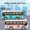 School Bus Sound Light Tour Bus Model Boy Toy Diecasts Toy Vehicles Kids Gift Simulation Bus Model